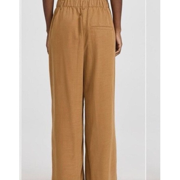 Free People Nothin to Say Pleated Pant Womens Small Gold Brown Wide  Lagenlook - Picture 4 of 16